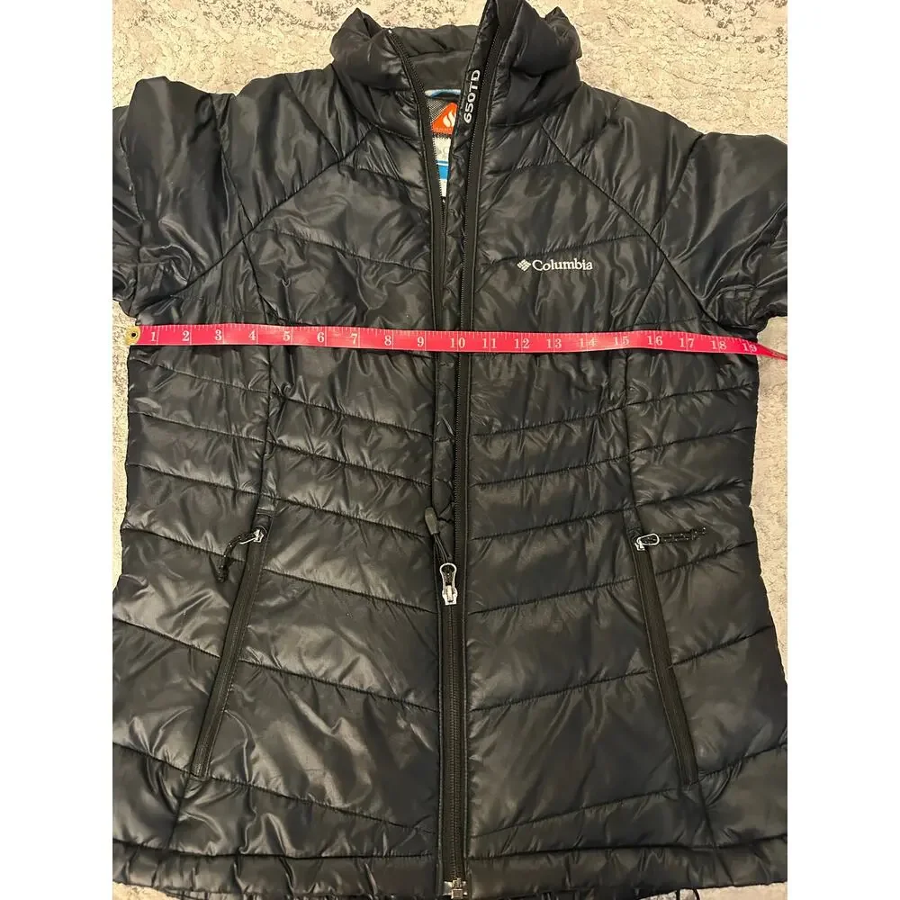 Women's Columbia Turbo Down Omni-Heat Dark Navy Jacket Coat Sz. Medium - Picture 9 of 10